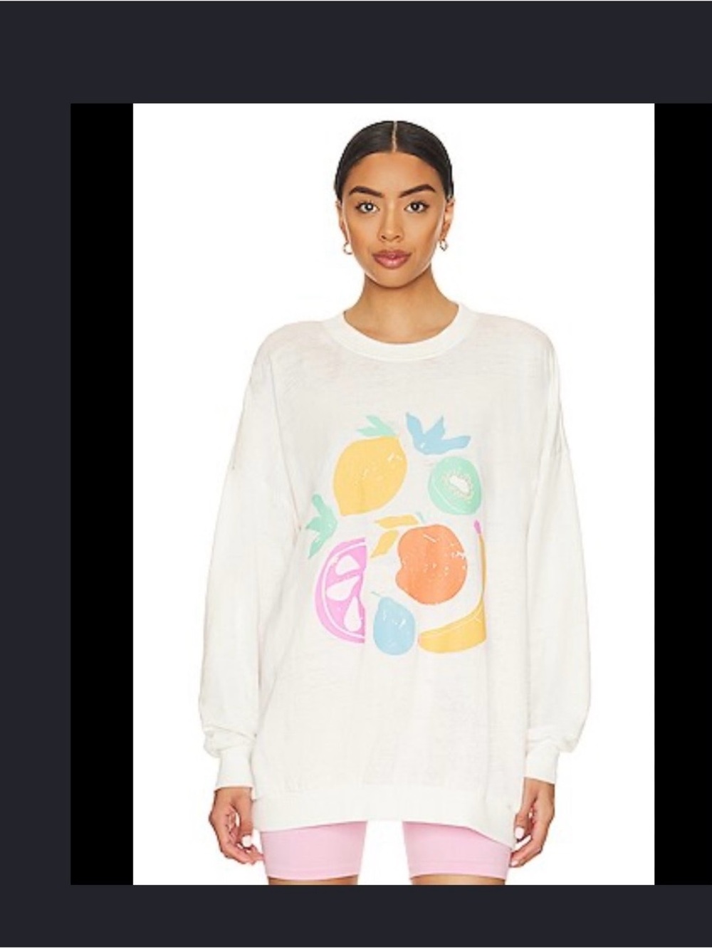 Show Me Your Mumu James Oversized Fruit Graphic Sweatshirt